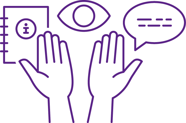 Image showing open hands to represent transparency and independence in our work